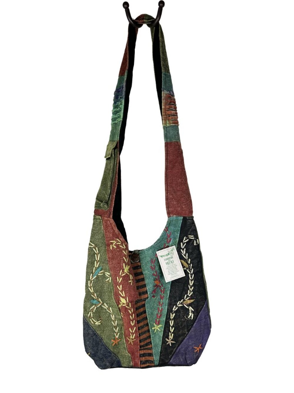 NWT Boho Patchwork Monk Bag Nepal